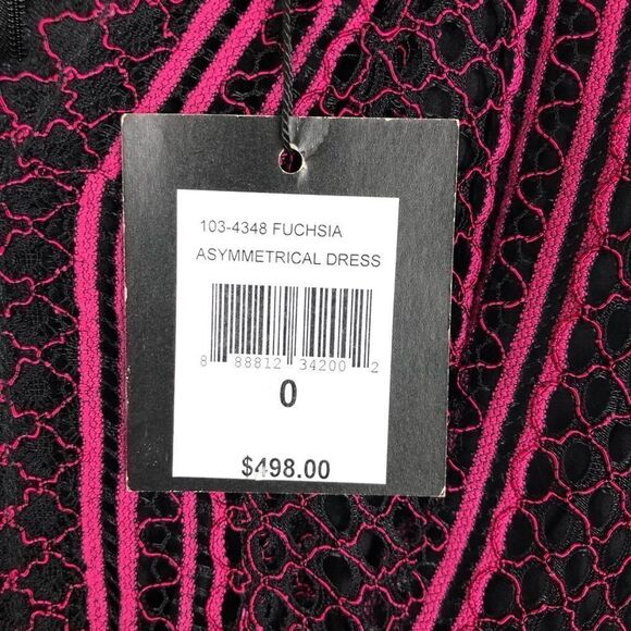 -Nanette Lepore Asymmetrical Lace Dress NWT 0 - Picture 8 of 12